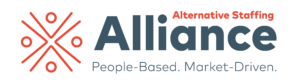 Alternative Staffing Alliance logo.  Slogan reads, People-based.  Market-Driven.